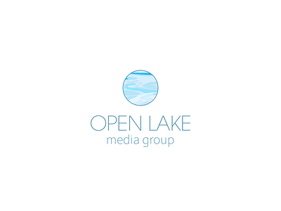 Open Lake Media branding design logo simple vector