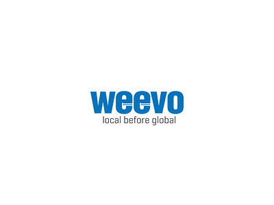 Weevo branding design logo negative space negative space logo