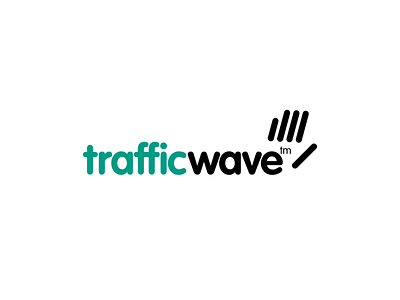 Traffic Wave brand branding design flat icon line logo rounded rounded font simple typography vector