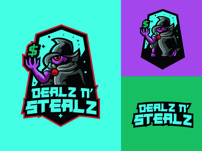 DEALZ N' STEALZ 3d animation branding deal graphic design logo motion graphics steal ui wizard wizard logo