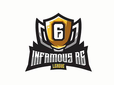 INFAMOUS R6 LEAGUE 3d animation branding esports logo graphic design logo logos mascot logo motion graphics pro league logo sports logo ui
