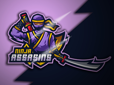 NINJA ASSASINS logo art branding design esports gaming identity logo streamers twitch ui ux youtube