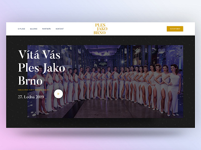 Exclusive Ball Dancing - Redesign V2 brand branding david babinec design gold landing logo luxury ples jako brno redesign site typography ui ux web webdesign webpage website