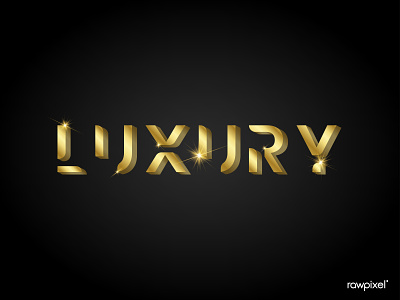 Luxury shiny golden typography vector