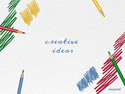 Colorful pencil scribbles on a paper vector