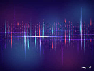 Stream of binary code design vector