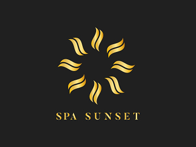 Spa logo beauty branding design gold icon illustration lettering logo minimal spa typography vector