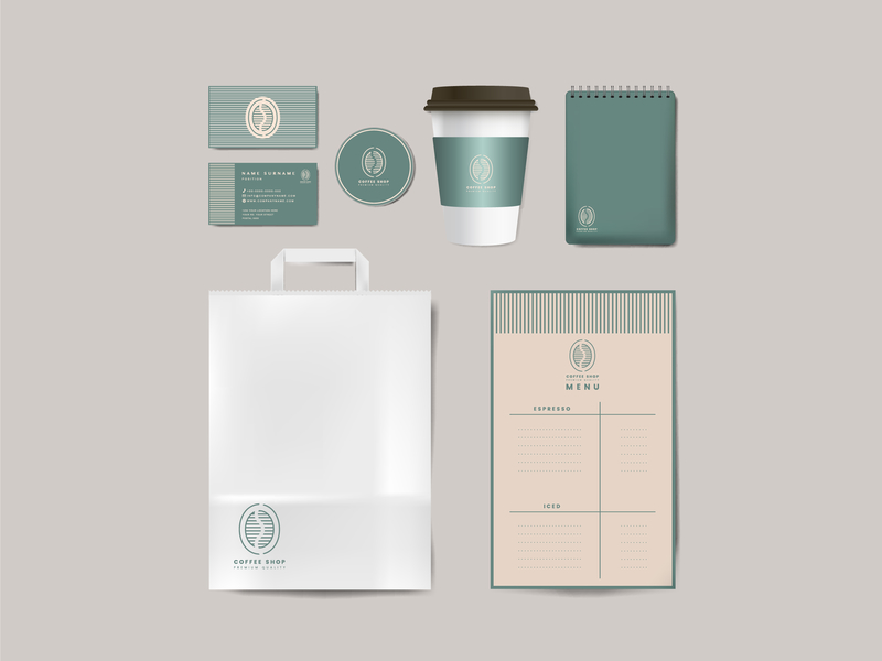 Download Coffee Shop Branding mockup vector set by Aew on Dribbble