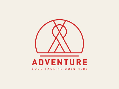 Outdoor adventure logo badge template