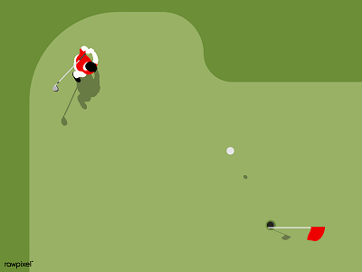 Aerial view of a golf coourse design flag flat golf illustrate illustration illustrator sport sports
