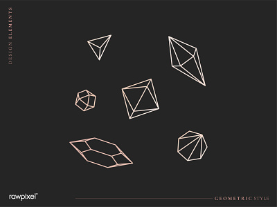 Geometric diamond design collection vector