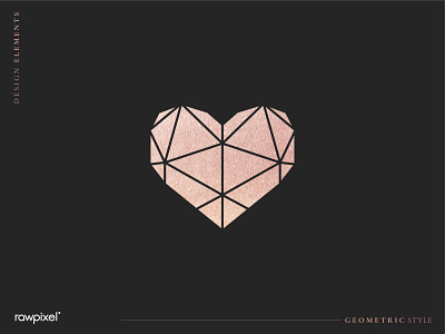 Pink shimmering geometric heart vector geometric geometric art geometry glitter hearth love luxury pink shimmer valentines day