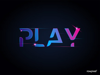Play shiny vibrant typography vector beauty branding colour gradient gradients icon logo neon play typo typography vector vibrant