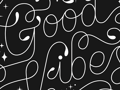 Good Vibes good vibes lettering stars type design typography