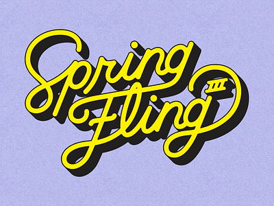 Spring-a-Ding Fling cleveland concert graphic design handmade type lettering letters poster spring fling type design typography