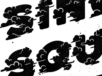 Cloud Nine cloud nine clouds curren$y graphic design illustration karlboro tunes lettering poster type design typography