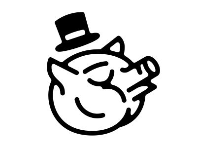 this little piggy got KILLED bbq branding icon logo pig pork