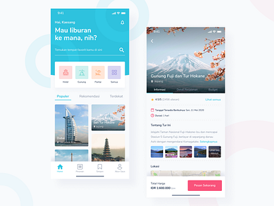 Travel App Design Exploration app clean design exploration flat flight japan layout minimalist mobile traveling uiux