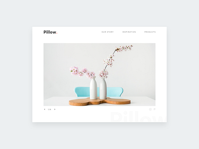 Pillow desktop ui web design