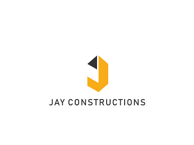 JAY CONSTRUCTIONS LOGO brand and identity branding design flat icon illustration logo minimal vector