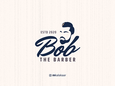 Bob The Barber artist barber branding creative dailylogochallenge day13 design graphicdesigner illustration kalakaar logo logodesign logodesigner logolove logomaker mkalakaar