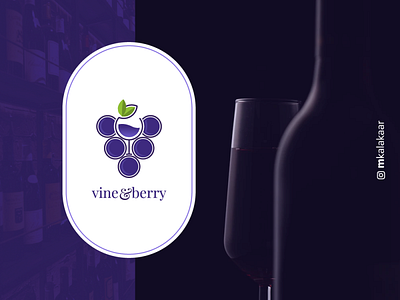 Vine & Berry Logo brandidentity branding creative dailylogo dailylogochallenge dailylogodesign day17 design graphicdesign graphicdesigner kalakaar logo logodesign logodesigner logodesigns logolove logomaker mkalakaar