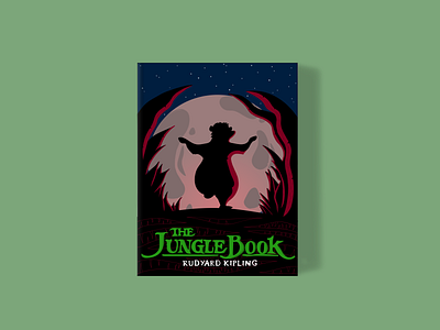 The Jungle Book: Book Cover Mockup adobe book design cover design design editorial flat illustration illustrator photoshop typography vector