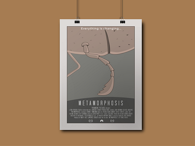 Metamorphosis Film Poster Mockup adobe design film flat illustration illustrator photoshop poster design typography vector