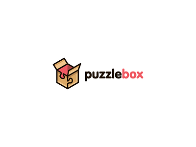 Puzzlebox box branding design logo puzzle vector