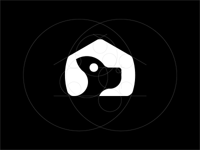 Fundacja Bezdomniaki Grid animal branding build design dog foundation grid grid logo home house logo organization vector