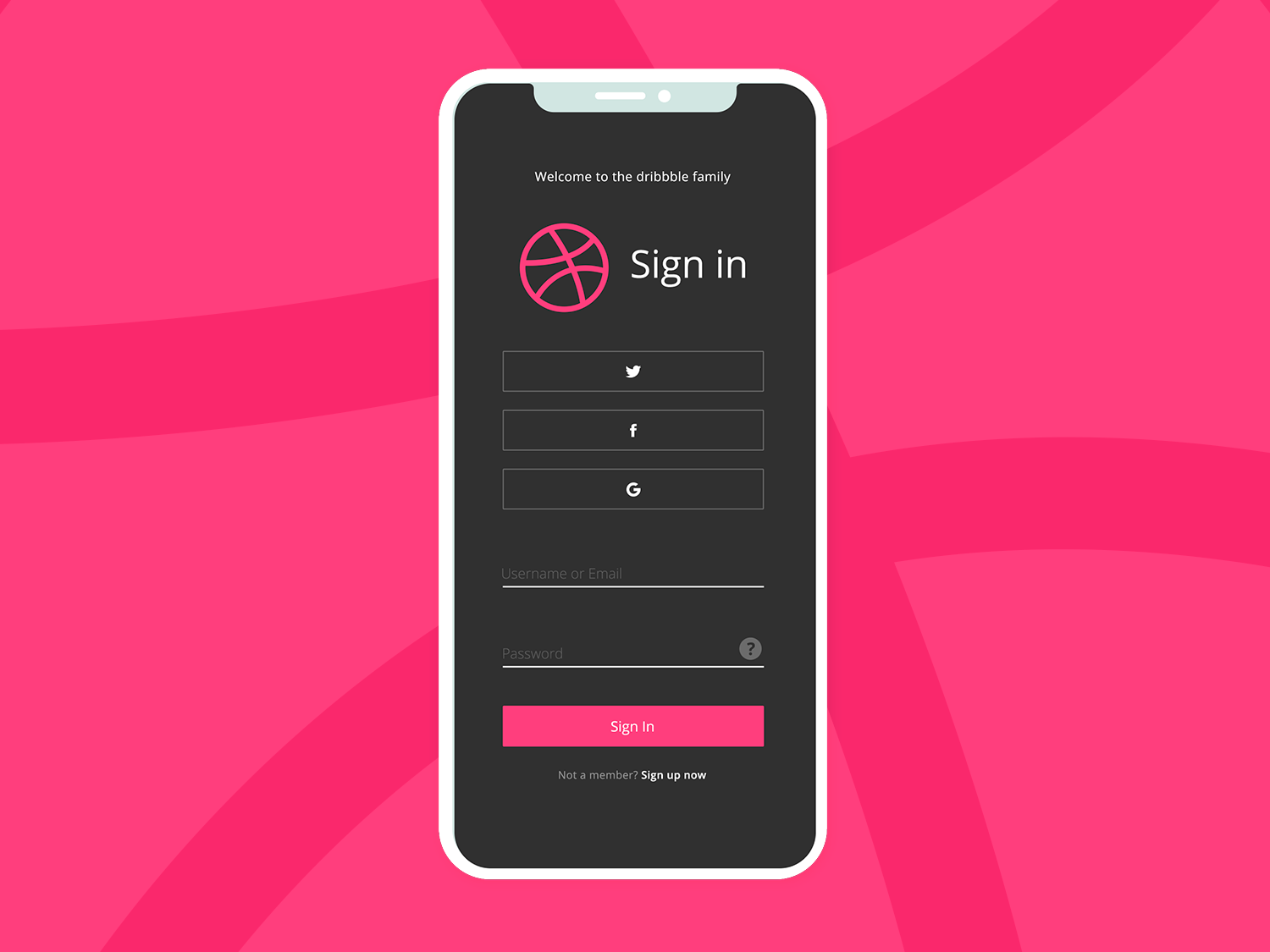 Dribbble login screen redesign by Jhosep Pérez on Dribbble