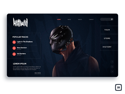 Web site - Hallway Music character characterdesign design developde draw hallway illustration landing music play playlist soundcloud ui ux web webdesigner webdeveloper website