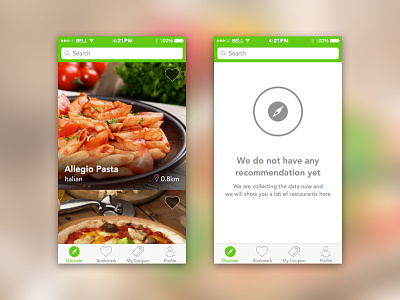 Discover Restaurant Screen ios ios7 ios8 ios9 login mobile app sign in ui design
