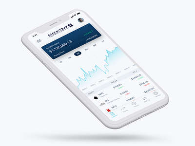 StockTrak Mobile App Design