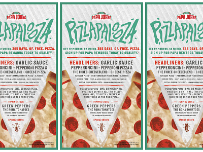 Papa PizzaPalooza branding design illustration typography