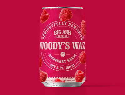 Woody's Waz Beer Can Design beer can design beer design beer label branding brewery brewery branding illustration label design logo packaging