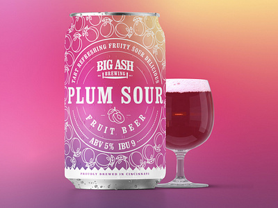 Plum Sour Beer Can Design