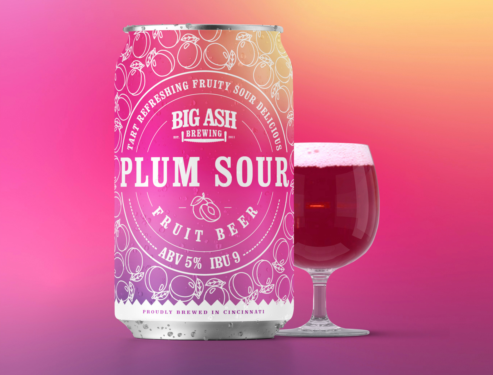Plum Sour Beer Can Design by Beyond Studios on Dribbble