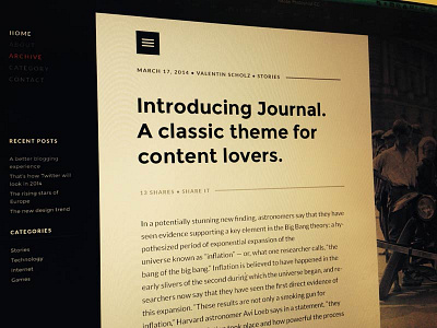 Journal - WordPress theme