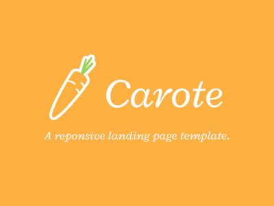Carote - Reponsive Landing Page Template carrot clean html landing page marketing modern orange template web design website