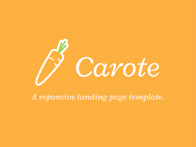 Carote - Reponsive Landing Page Template