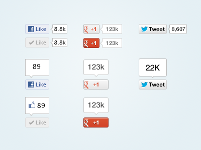 Vector Social Media Buttons