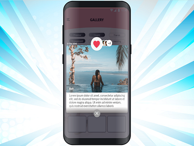 Android App - Gallery android app app design gallery gallery image popup ui ux vector