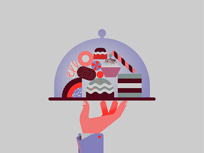 22. Chef candy chef confectionery flat gourmet illustration inktober inktober2020 pastry sweet sweets tray vectober vectober2020