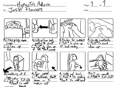 Hypocrite's Advice Board illustration storyboard video