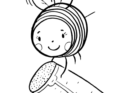 Save your Corks! bee brush drawing hey guys how does dribbble work ink