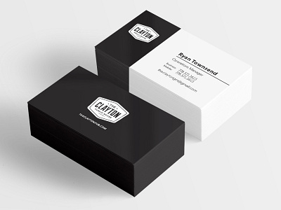 Business Card Design - The Clayton branding business card clean design design modern design monochrome