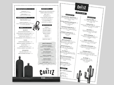 Menu Design - El Cortez