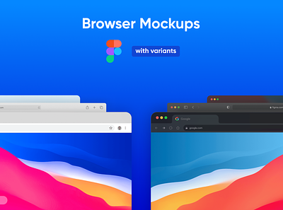 [Freebie] Browser Mockups for Figma chrome design free free mockup freebie freemockup minimal mockup mockups presentation safari simple ui ux