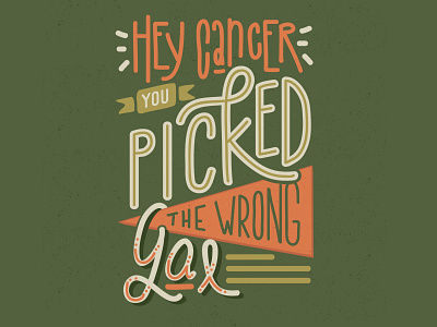 hey cancer cancer card design empower get well hand type handlettering illustration inspiration lettering typography vector
